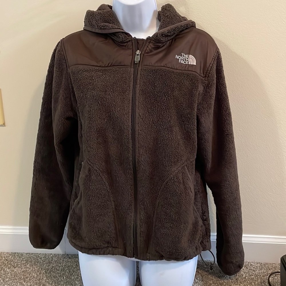 North face brown fleece zip